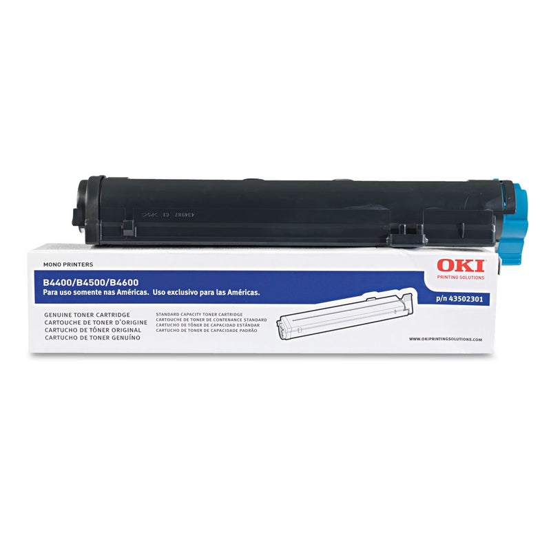 Okidata 43502301 B4400 B4500 B4550 B4600 Toner Cartridge (Black) in Retail Packaging - Image 3